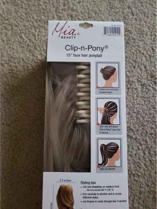 Mia clip hair extension blonde ponytail main image 5